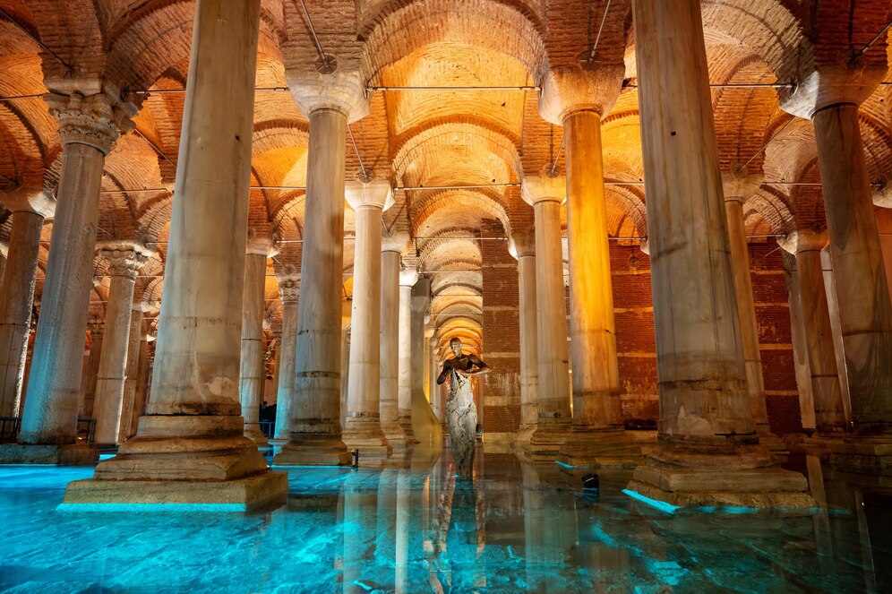interior view of the basilica cistern in istanbul turkey 1268 21701